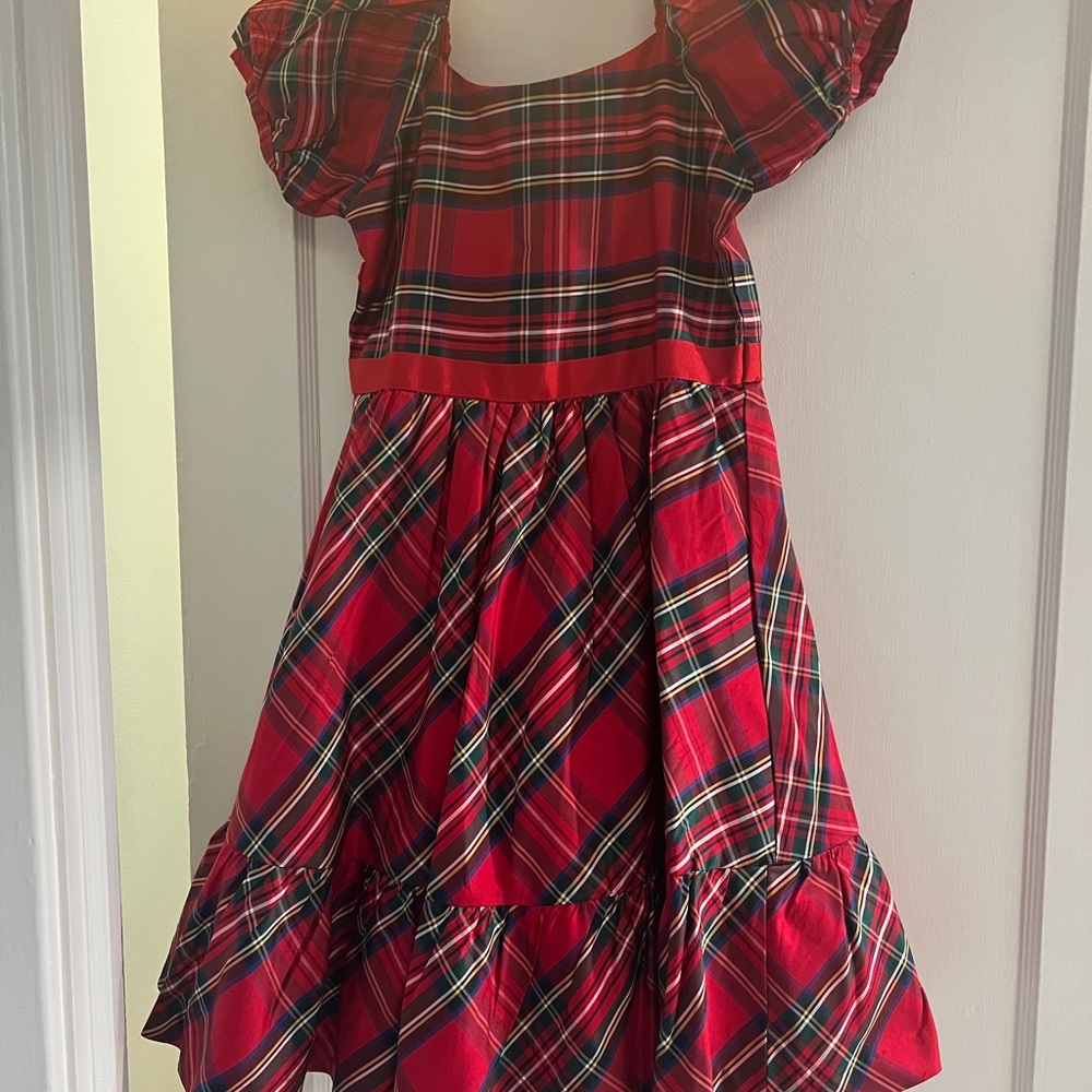 Janie and Jack Red Plaid Kids Formal Dress
